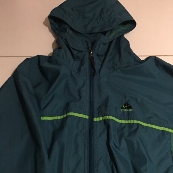 Vintage 90’s Nike ACG Clima-fit Windbreaker Hooded Track Jacket Size Medium 8-10 - Picture 3 of 11